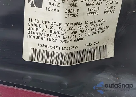 2004 Saturn Ion Level 3 from USA, damaged, VIN 1G8AL54F14Z142571